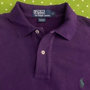 RL POLO LS 2 Button Polo Style Purple Jersey